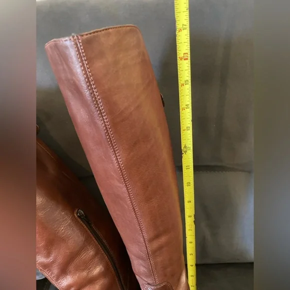 Sesto Meucci Women's Shoes Brown Leather Zip Up Knee High Fashion Boots Size 8.5 - Picture 16 of 16